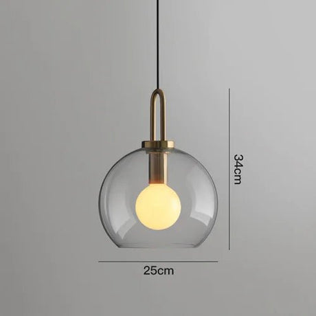 Postmodern Glass Ball Pendant Light – Single Hanging Lamp for Bar & Bedside - Hans Lumiere