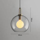 Postmodern Glass Ball Pendant Light – Single Hanging Lamp for Bar & Bedside - Hans Lumiere