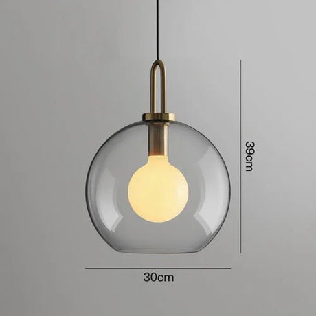Postmodern Glass Ball Pendant Light – Single Hanging Lamp for Bar & Bedside - Hans Lumiere