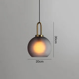 Postmodern Glass Ball Pendant Light – Single Hanging Lamp for Bar & Bedside - Hans Lumiere