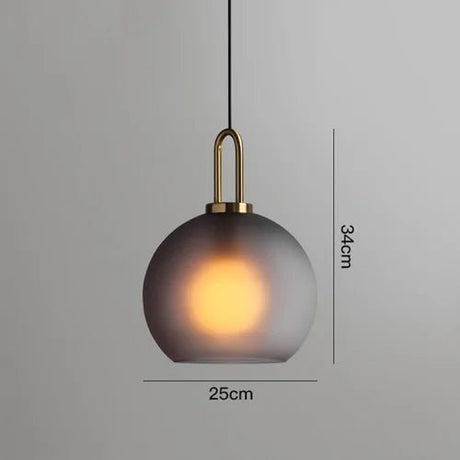 Postmodern Glass Ball Pendant Light – Single Hanging Lamp for Bar & Bedside - Hans Lumiere