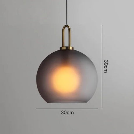 Postmodern Glass Ball Pendant Light – Single Hanging Lamp for Bar & Bedside - Hans Lumiere