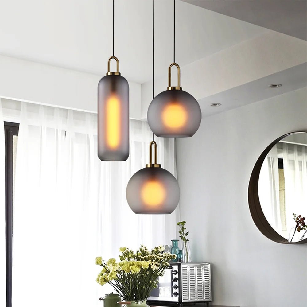 Postmodern Glass Ball Pendant Light – Single Hanging Lamp for Bar & Bedside - Hans Lumiere