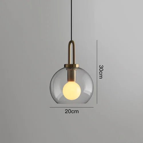 Postmodern Glass Ball Pendant Light – Single Hanging Lamp for Bar & Bedside - Hans Lumiere
