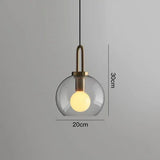 Postmodern Glass Ball Pendant Light – Single Hanging Lamp for Bar & Bedside - Hans Lumiere