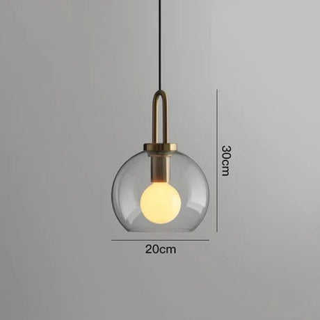 Postmodern Glass Ball Pendant Light – Single Hanging Lamp for Bar & Bedside - Hans Lumiere