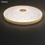 Postmodern Round Brass Copper Acrylic Shade Ceiling Lamp - Hans Lumiere