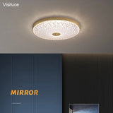 Postmodern Round Brass Copper Acrylic Shade Ceiling Lamp - Hans Lumiere