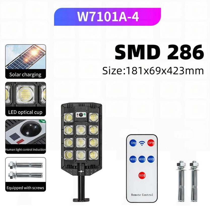 Powerful Super Bright Outdoor Solar LED Street Lamp With Motion Sensor - Hans Lumiere