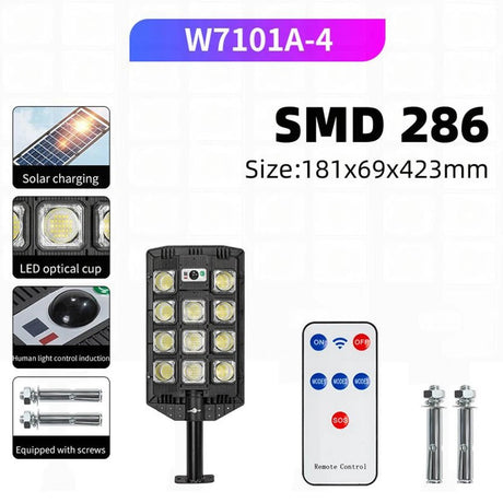 Powerful Super Bright Outdoor Solar LED Street Lamp With Motion Sensor - Hans Lumiere