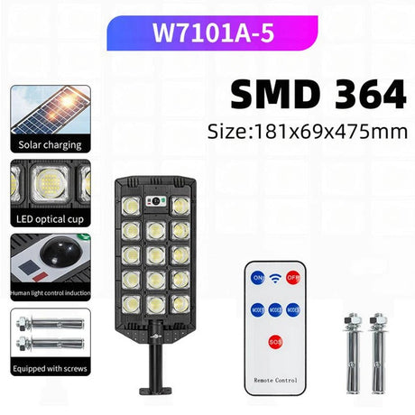 Powerful Super Bright Outdoor Solar LED Street Lamp With Motion Sensor - Hans Lumiere