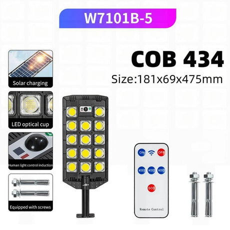 Powerful Super Bright Outdoor Solar LED Street Lamp With Motion Sensor - Hans Lumiere