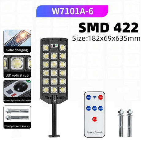 Powerful Super Bright Outdoor Solar LED Street Lamp With Motion Sensor - Hans Lumiere