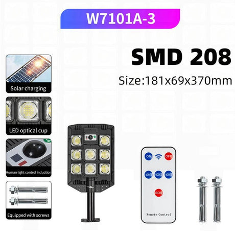 Powerful Super Bright Outdoor Solar LED Street Lamp With Motion Sensor - Hans Lumiere