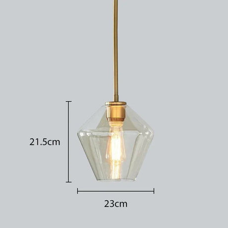 Premium Transparent Amber Glass Chandelier - Hans Lumiere