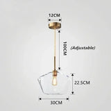Premium Transparent Amber Glass Chandelier - Hans Lumiere