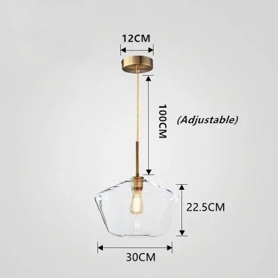 Premium Transparent Amber Glass Chandelier - Hans Lumiere