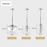 Premium Transparent Amber Glass Chandelier - Hans Lumiere