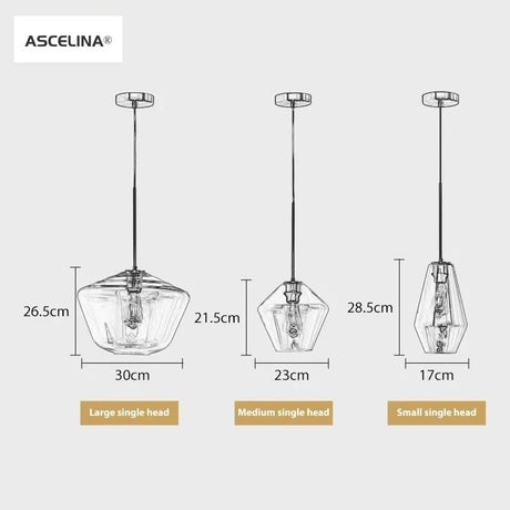 Premium Transparent Amber Glass Chandelier - Hans Lumiere