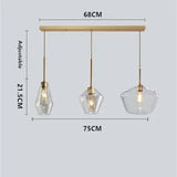 Premium Transparent Amber Glass Chandelier - Hans Lumiere
