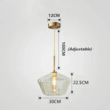 Premium Transparent Amber Glass Chandelier - Hans Lumiere