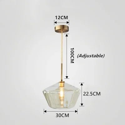 Premium Transparent Amber Glass Chandelier - Hans Lumiere