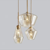 Premium Transparent Amber Glass Chandelier - Hans Lumiere