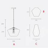 Premium Transparent Amber Glass Chandelier - Hans Lumiere