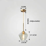 Premium Transparent Amber Glass Chandelier - Hans Lumiere