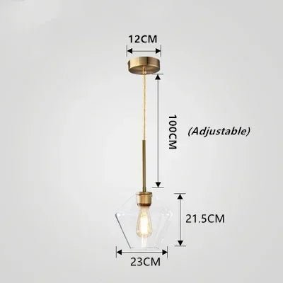 Premium Transparent Amber Glass Chandelier - Hans Lumiere