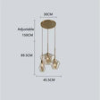 Premium Transparent Amber Glass Chandelier - Hans Lumiere