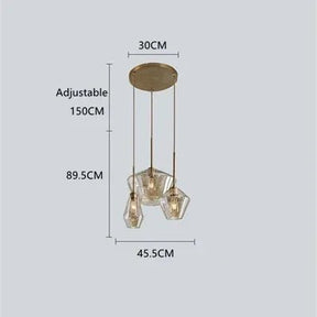 Premium Transparent Amber Glass Chandelier - Hans Lumiere
