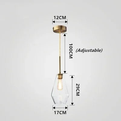 Premium Transparent Amber Glass Chandelier - Hans Lumiere