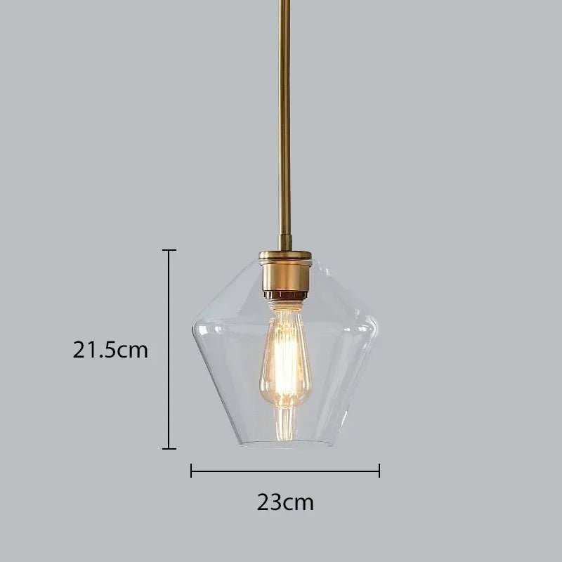 Premium Transparent Amber Glass Chandelier - Hans Lumiere