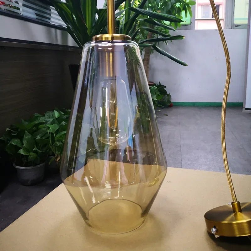 Premium Transparent Amber Glass Chandelier - Hans Lumiere