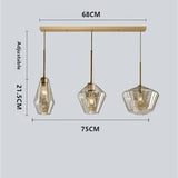 Premium Transparent Amber Glass Chandelier - Hans Lumiere