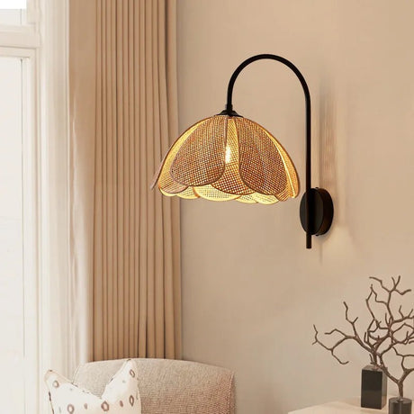 Rattan Korean Style Weaving Wall Lamp - Hans Lumiere
