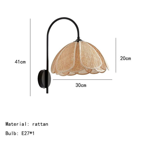 Rattan Korean Style Weaving Wall Lamp - Hans Lumiere