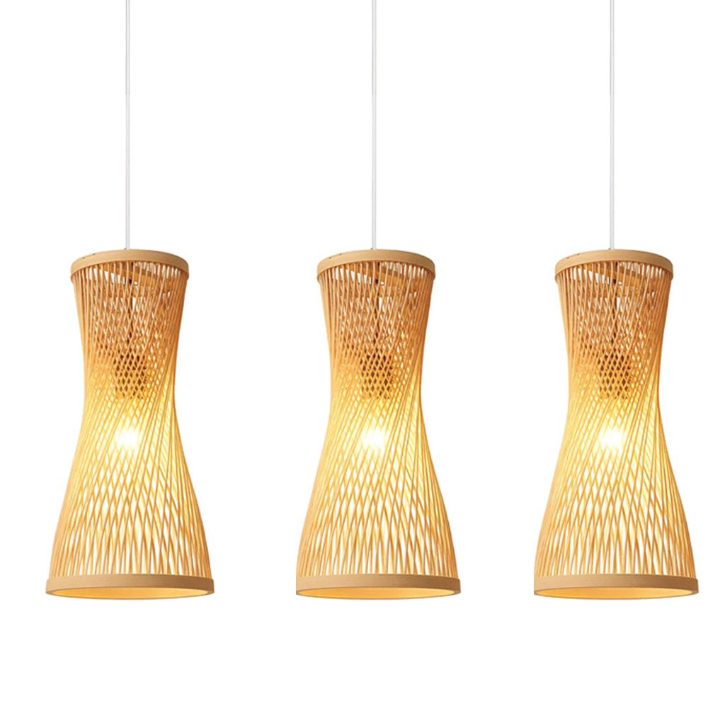Rattan Woven Japanese Bamboo Hanging Light - Hans Lumiere