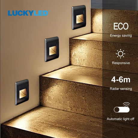 Recessed LED Wall Lamp With PIR Motion Sensor - Hans Lumiere