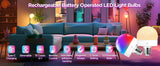 Rechargeable LED Light Bulb E27 with Remote, 2200mAh, 3 Color Temperatures, Dimmable & Timer - Hans Lumiere