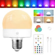 Rechargeable LED Light Bulb E27 with Remote, 2200mAh, 3 Color Temperatures, Dimmable & Timer - Hans Lumiere