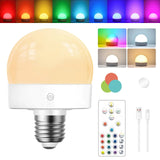Rechargeable LED Light Bulb E27 with Remote, 2200mAh, 3 Color Temperatures, Dimmable & Timer - Hans Lumiere