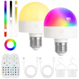 Rechargeable LED Light Bulb E27 with Remote, 2200mAh, 3 Color Temperatures, Dimmable & Timer - Hans Lumiere