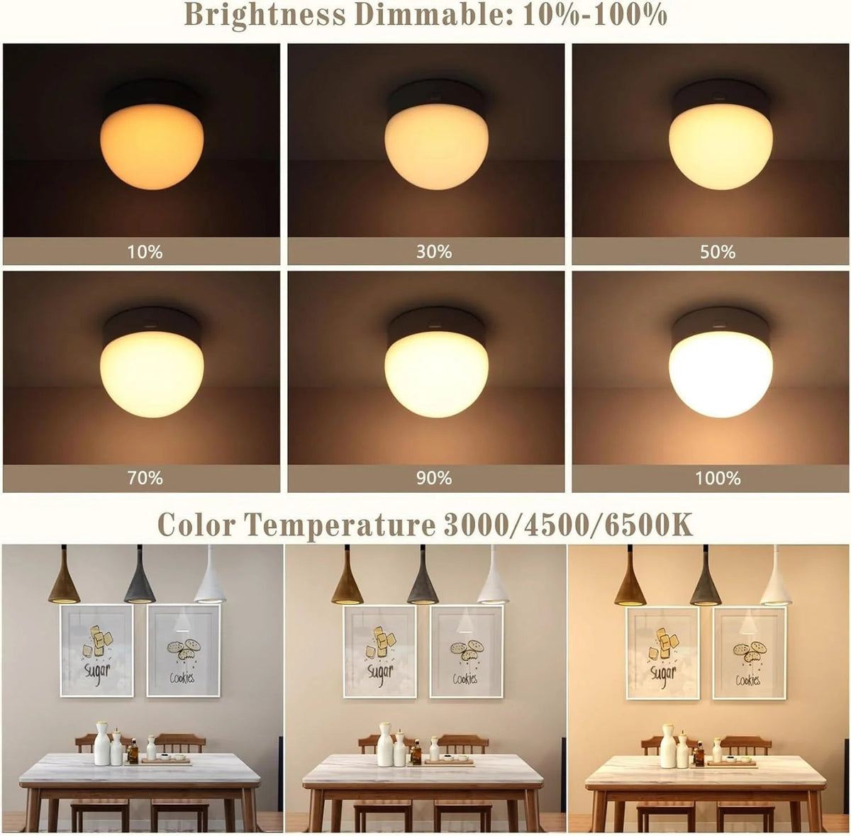 Rechargeable LED Light Bulbs with Remote, Dimmable, 3 Color Temperatures, E12 E26 - Hans Lumiere
