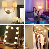 Rechargeable LED Light Bulbs with Remote, Dimmable, 3 Color Temperatures, E12 E26 - Hans Lumiere
