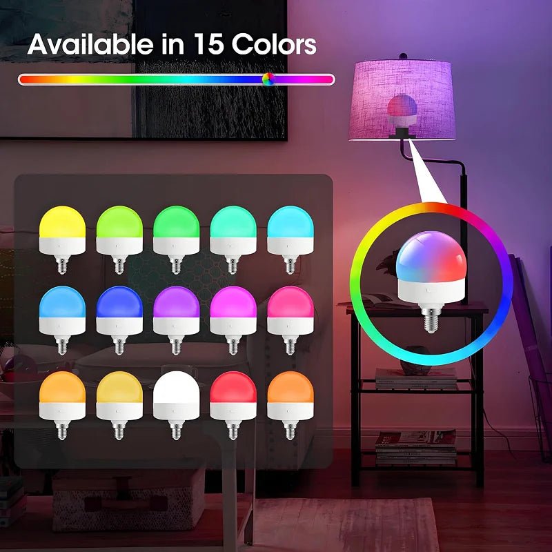 Rechargeable LED Light Bulbs with Remote, Dimmable, 3 Color Temperatures, E12 E26 - Hans Lumiere