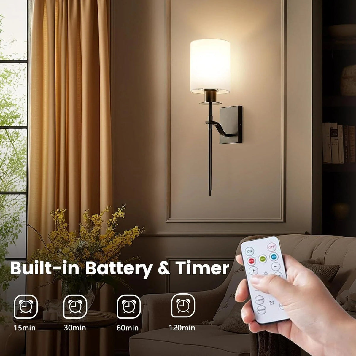 Rechargeable LED Light Bulbs with Remote, Dimmable, 3 Color Temperatures, E12 E26 - Hans Lumiere