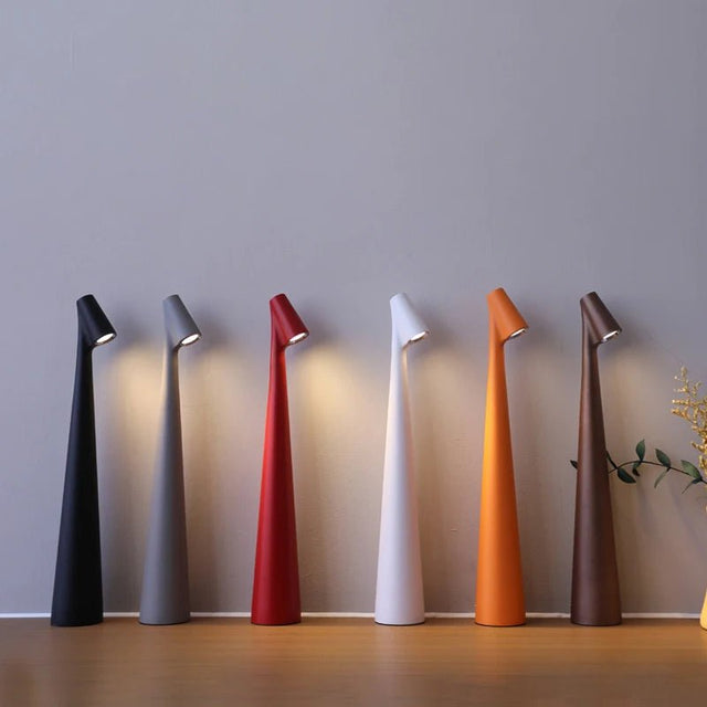Rechargeable LED Table Lamp with Touch Dimming, Cordless Minimalist Bedside & Desk Lamp - Hans Lumiere
