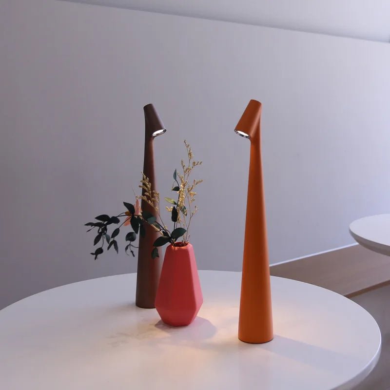 Rechargeable LED Table Lamp with Touch Dimming, Cordless Minimalist Bedside & Desk Lamp - Hans Lumiere